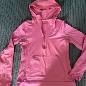 Under Armour Women's Pink Hoodie with Half-Zip Coldgear